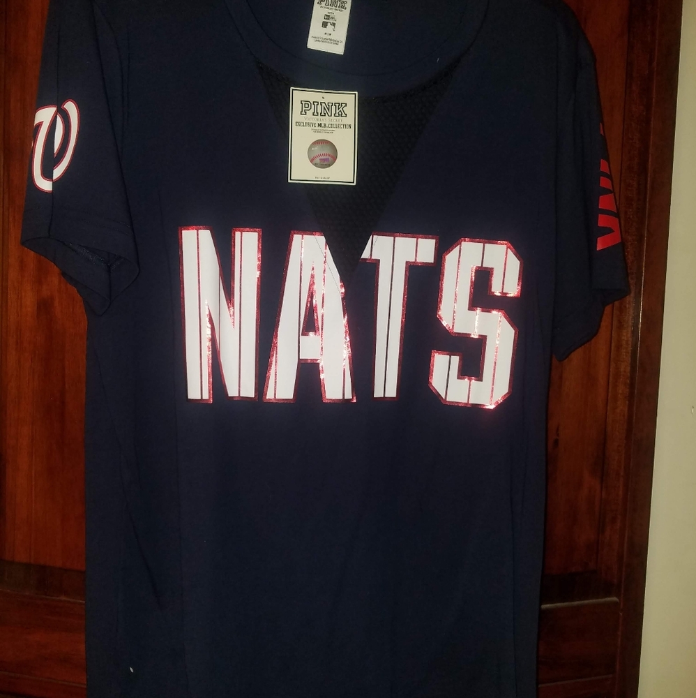 Washington nationals MLB short sleeve sequin shirt